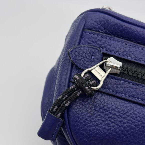 Coach Vale Belt Bag Womens Pebbled Leather Crossbody Fanny Pack Adjustable Grape - Picture 11 of 16